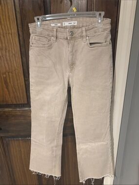 MNG Light Beige Straight Leg Women's Pants
